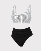 Black Capri Bikini Set