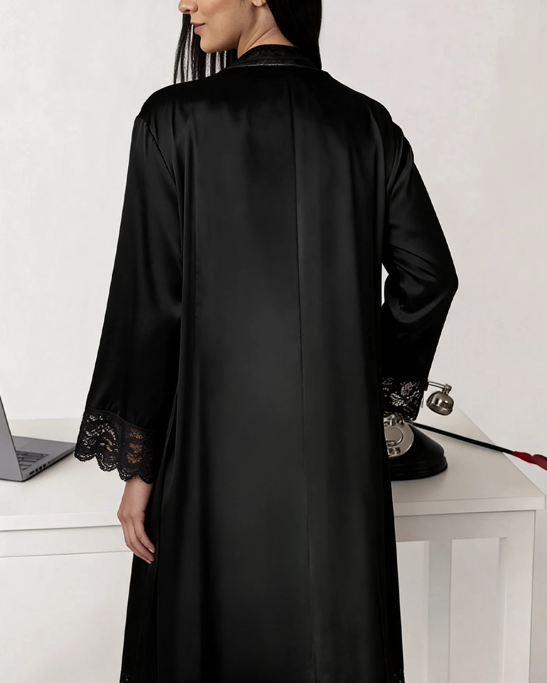 Eclipse Dress – ankle slip dress & robe, image 4 of 4