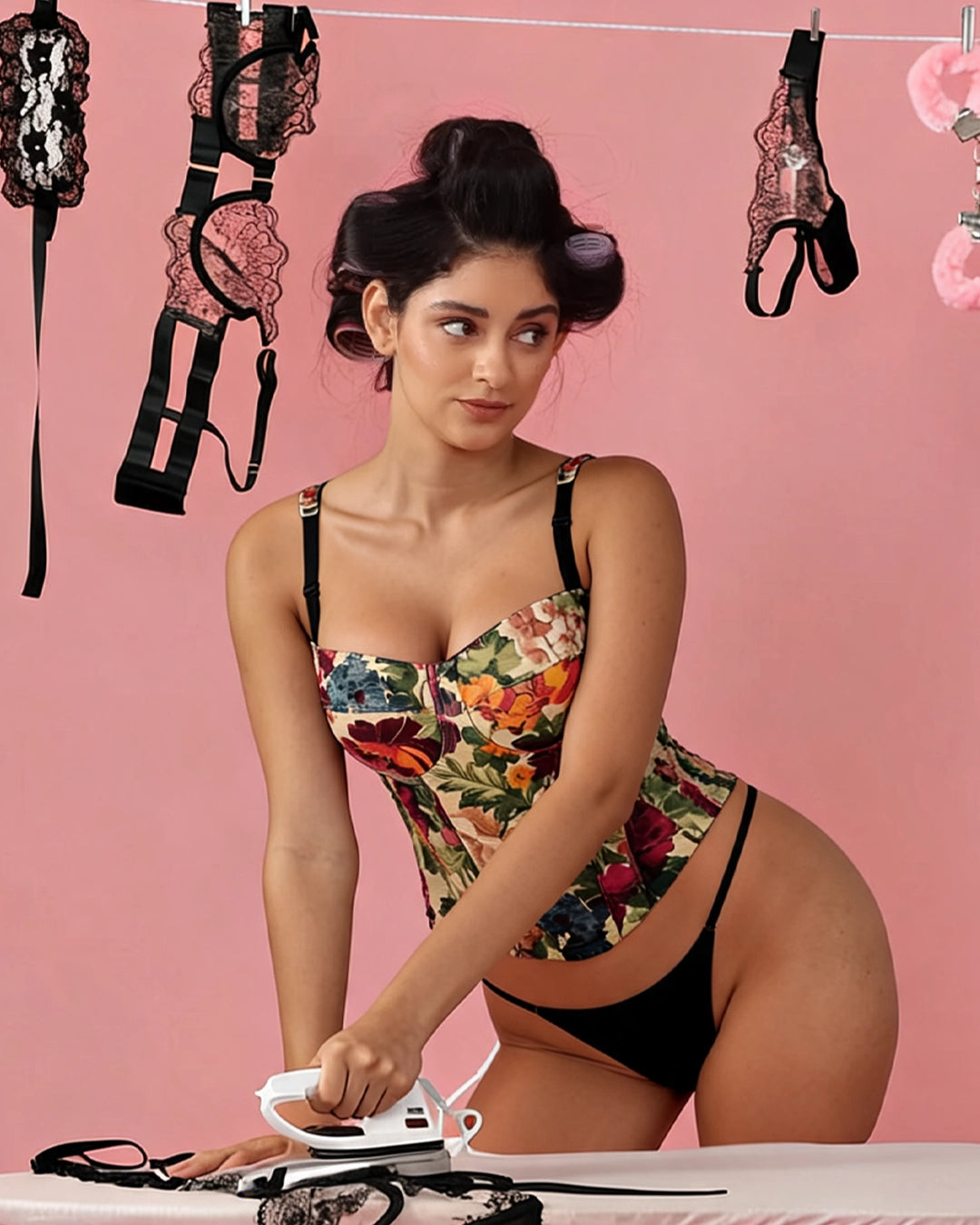 Floral Corset Top – structured corset, image 1 of 4