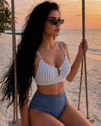 Grey Capri Bikini Set