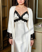 Ivory Dress – ankle slip dress & robe, image 2 of 5