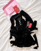 Noir Chemise Set