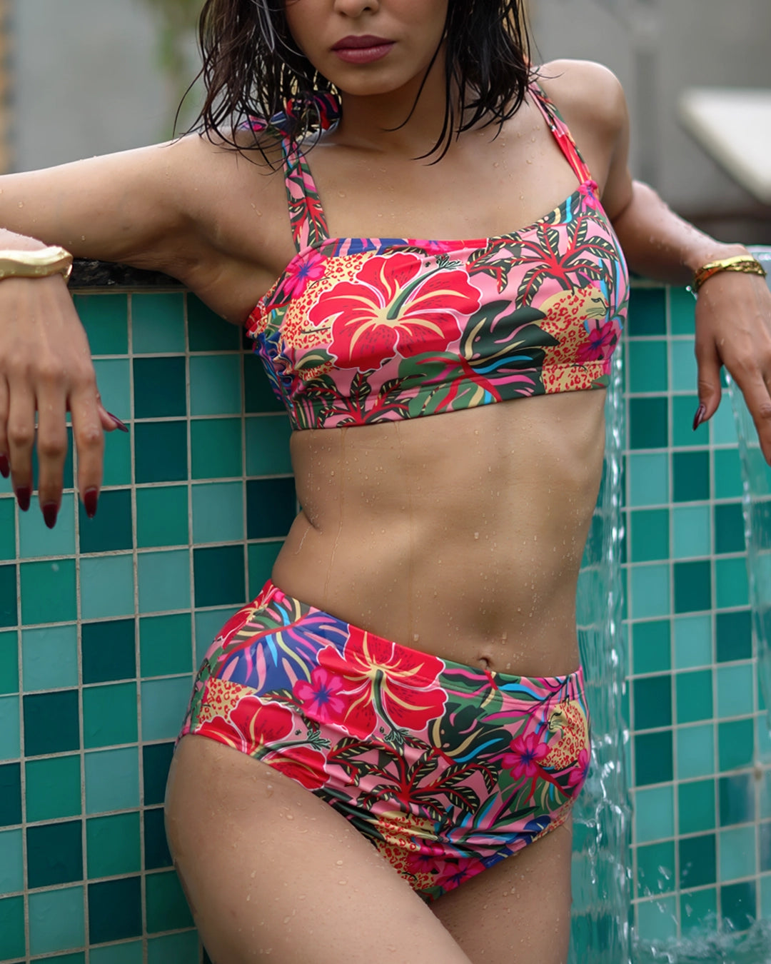 Santorini Bikini Set – tropical high waist, image 2 of 6