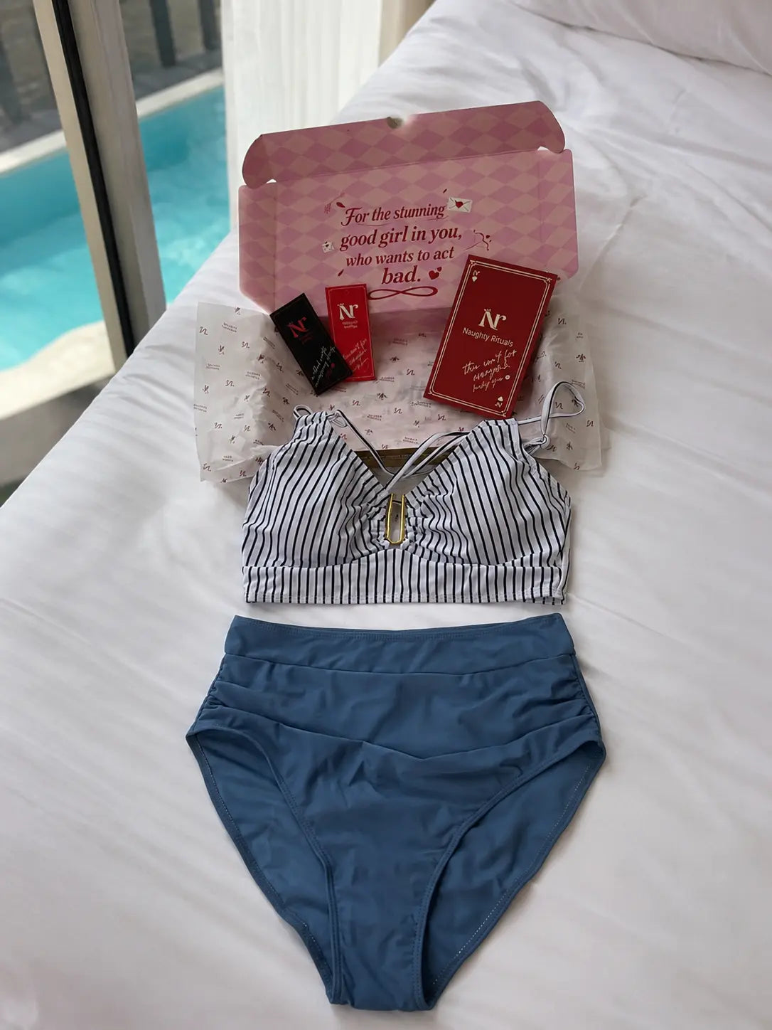 Grey Capri Bikini Set